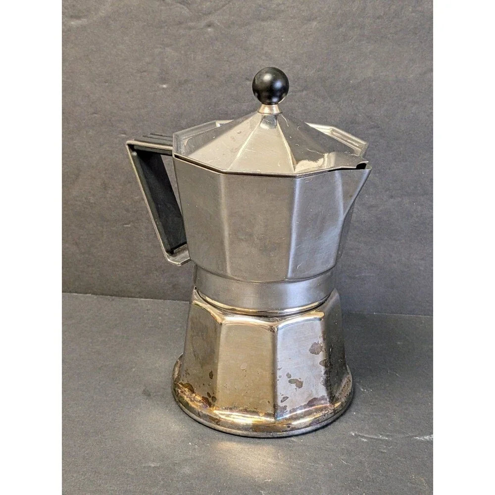 Vev Vigano Klassica Espresso Coffee Maker Italy vintage stainless steel 7